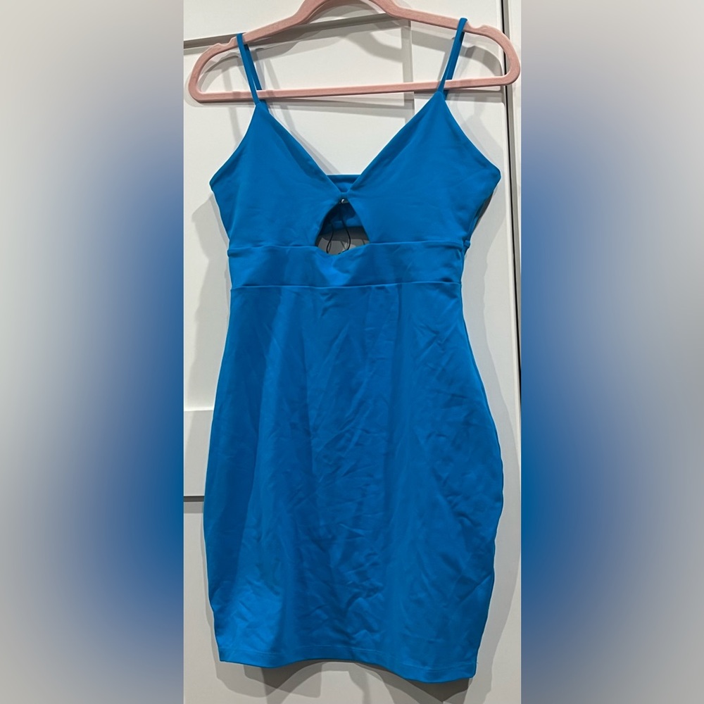 NWOT Susana Monaco Teal Bodycon Dress with Cutouts - Size M